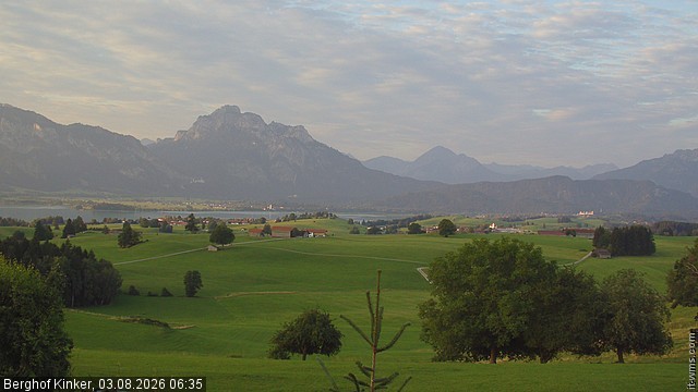 Archiv Foto Webcam Forggensee - Blick vom Berghof Kinker