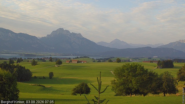 Archiv Foto Webcam Forggensee - Blick vom Berghof Kinker