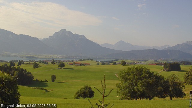 Archiv Foto Webcam Forggensee - Blick vom Berghof Kinker