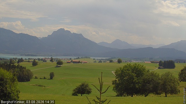 Archiv Foto Webcam Forggensee - Blick vom Berghof Kinker
