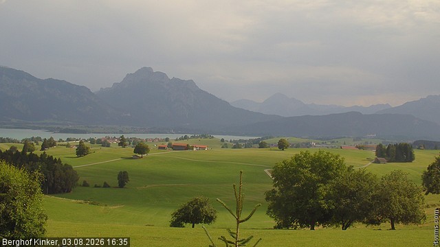 Archiv Foto Webcam Forggensee - Blick vom Berghof Kinker