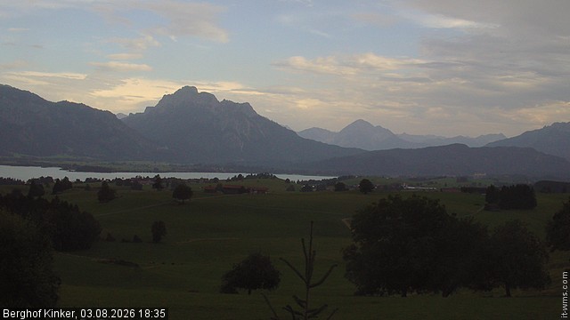 Archiv Foto Webcam Forggensee - Blick vom Berghof Kinker