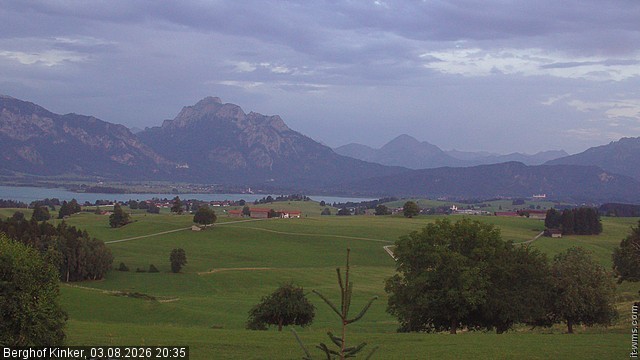 Archiv Foto Webcam Forggensee - Blick vom Berghof Kinker