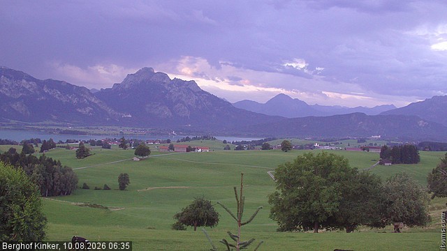 Archiv Foto Webcam Forggensee - Blick vom Berghof Kinker