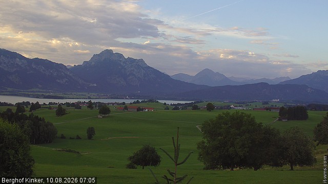 Archiv Foto Webcam Forggensee - Blick vom Berghof Kinker
