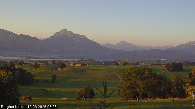 Archiv Foto Webcam Forggensee - Blick vom Berghof Kinker