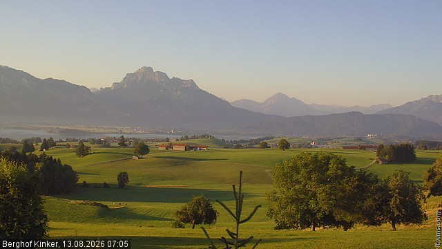 Archiv Foto Webcam Forggensee - Blick vom Berghof Kinker