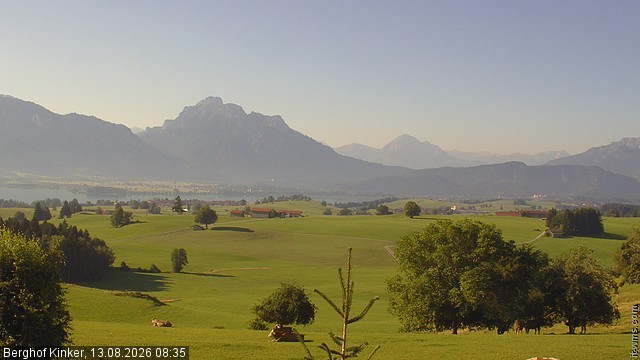 Archiv Foto Webcam Forggensee - Blick vom Berghof Kinker