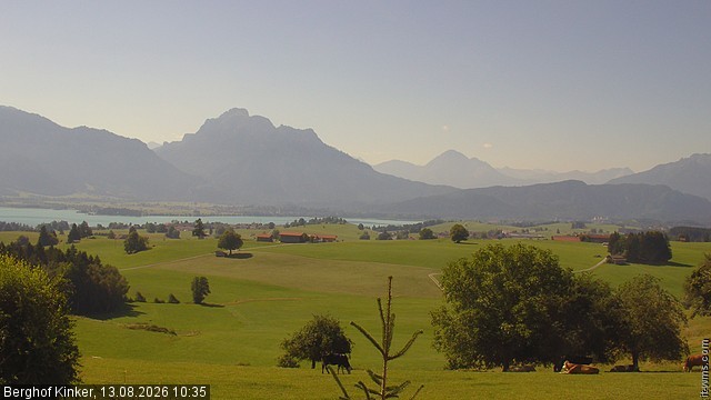 Archiv Foto Webcam Forggensee - Blick vom Berghof Kinker