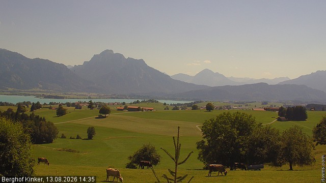Archiv Foto Webcam Forggensee - Blick vom Berghof Kinker