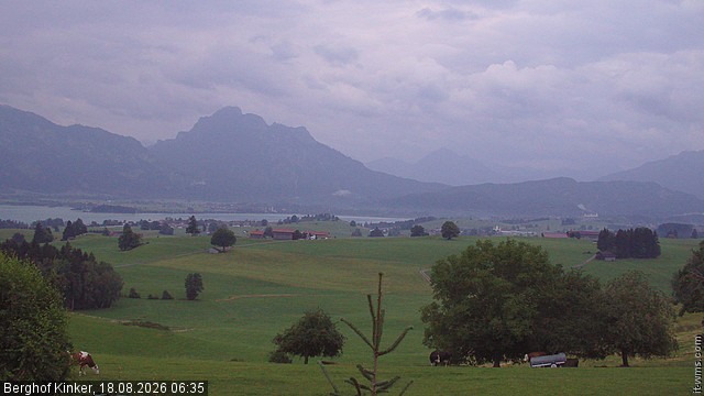 Archiv Foto Webcam Forggensee - Blick vom Berghof Kinker