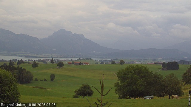 Archiv Foto Webcam Forggensee - Blick vom Berghof Kinker