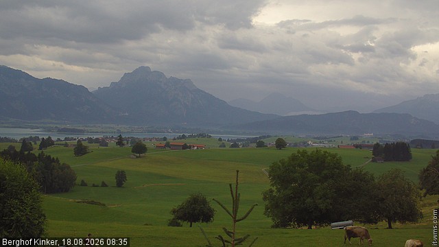 Archiv Foto Webcam Forggensee - Blick vom Berghof Kinker