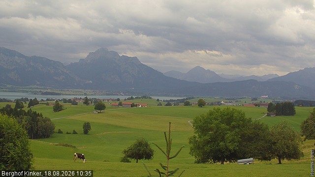 Archiv Foto Webcam Forggensee - Blick vom Berghof Kinker