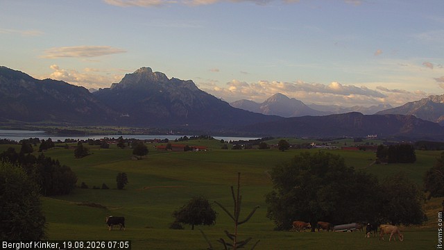 Archiv Foto Webcam Forggensee - Blick vom Berghof Kinker