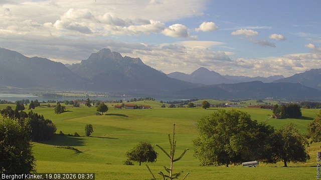 Archiv Foto Webcam Forggensee - Blick vom Berghof Kinker