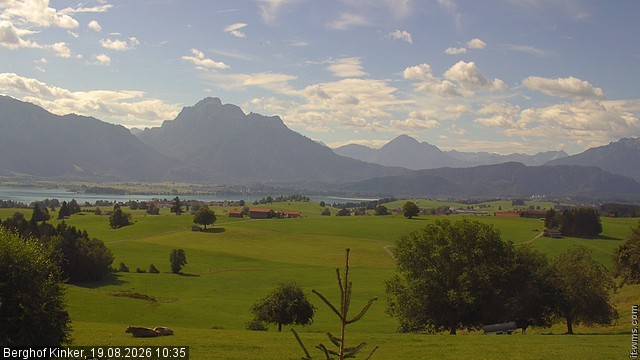 Archiv Foto Webcam Forggensee - Blick vom Berghof Kinker