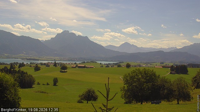 Archiv Foto Webcam Forggensee - Blick vom Berghof Kinker