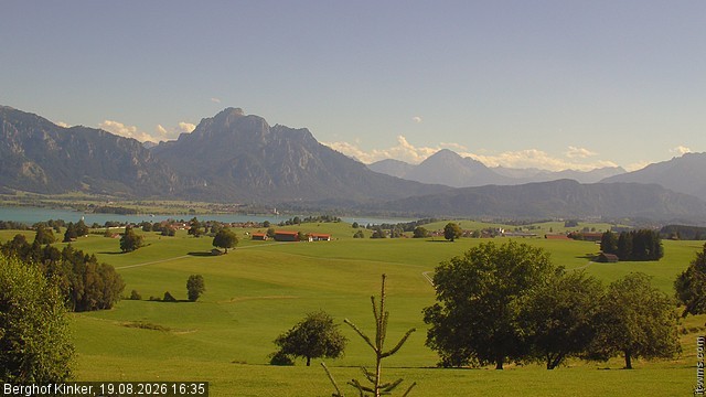 Archiv Foto Webcam Forggensee - Blick vom Berghof Kinker