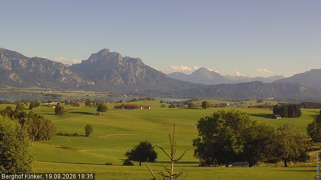 Archiv Foto Webcam Forggensee - Blick vom Berghof Kinker
