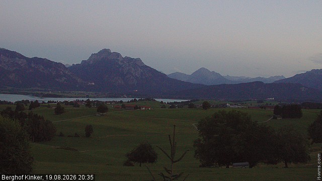 Archiv Foto Webcam Forggensee - Blick vom Berghof Kinker