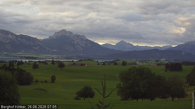 Archiv Foto Webcam Forggensee - Blick vom Berghof Kinker
