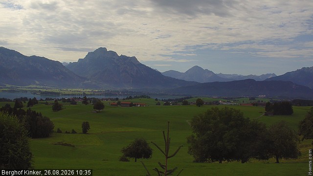 Archiv Foto Webcam Forggensee - Blick vom Berghof Kinker