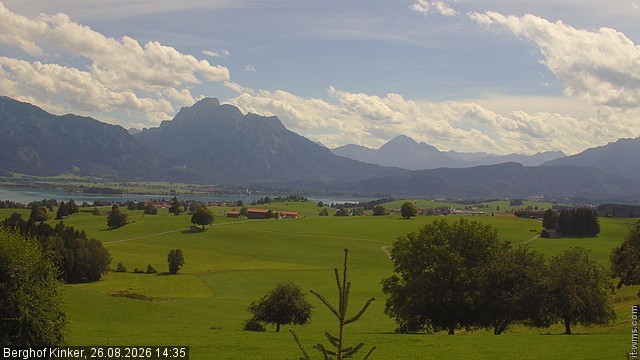 Archiv Foto Webcam Forggensee - Blick vom Berghof Kinker
