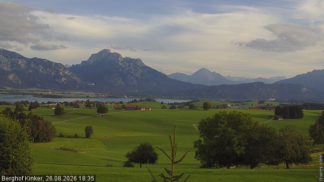 Archiv Foto Webcam Forggensee - Blick vom Berghof Kinker