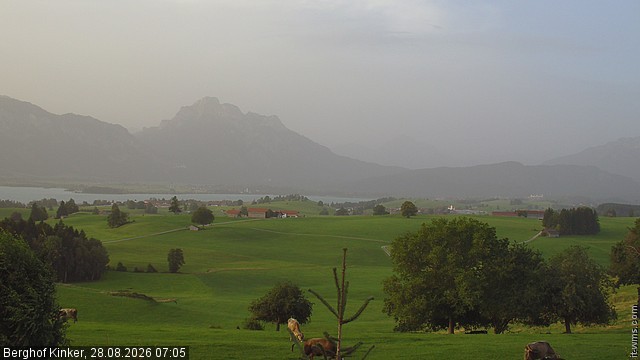 Archiv Foto Webcam Forggensee - Blick vom Berghof Kinker