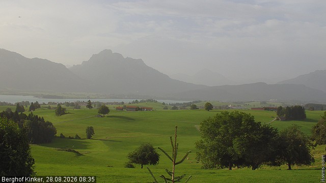 Archiv Foto Webcam Forggensee - Blick vom Berghof Kinker