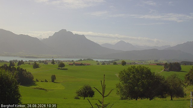 Archiv Foto Webcam Forggensee - Blick vom Berghof Kinker