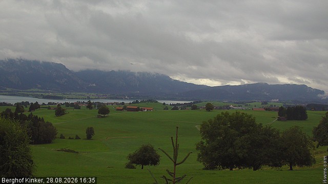 Archiv Foto Webcam Forggensee - Blick vom Berghof Kinker
