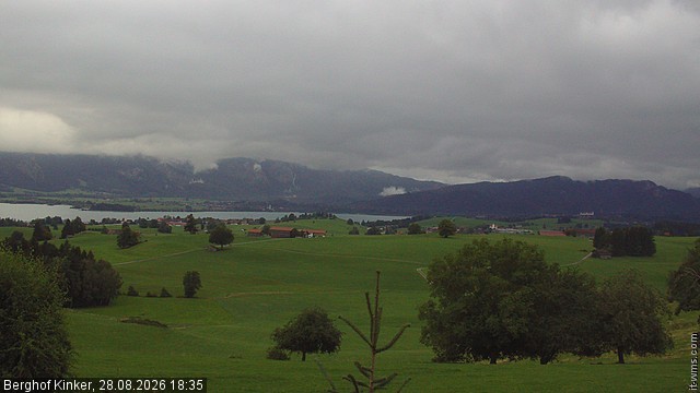 Archiv Foto Webcam Forggensee - Blick vom Berghof Kinker