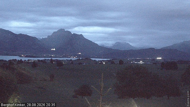 Archiv Foto Webcam Forggensee - Blick vom Berghof Kinker