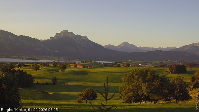 Archiv Foto Webcam Forggensee - Blick vom Berghof Kinker