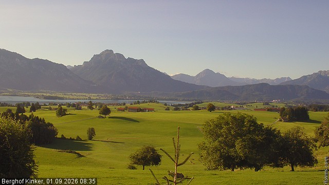 Archiv Foto Webcam Forggensee - Blick vom Berghof Kinker