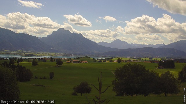 Archiv Foto Webcam Forggensee - Blick vom Berghof Kinker