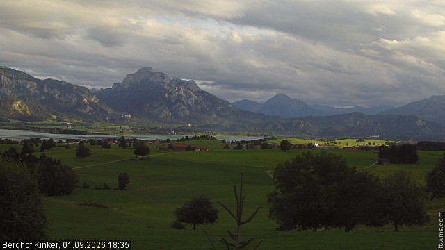Archiv Foto Webcam Forggensee - Blick vom Berghof Kinker