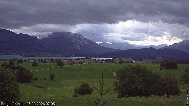 Archiv Foto Webcam Forggensee - Blick vom Berghof Kinker