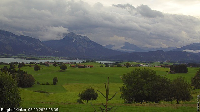 Archiv Foto Webcam Forggensee - Blick vom Berghof Kinker