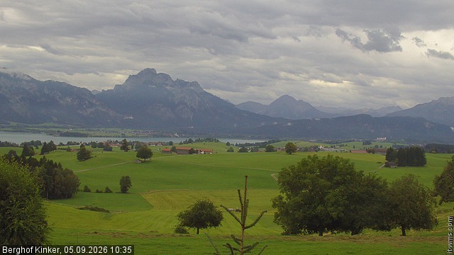 Archiv Foto Webcam Forggensee - Blick vom Berghof Kinker