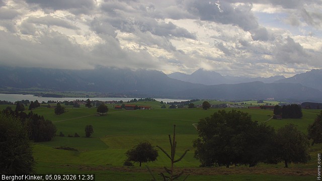 Archiv Foto Webcam Forggensee - Blick vom Berghof Kinker