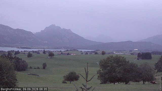 Archiv Foto Webcam Forggensee - Blick vom Berghof Kinker