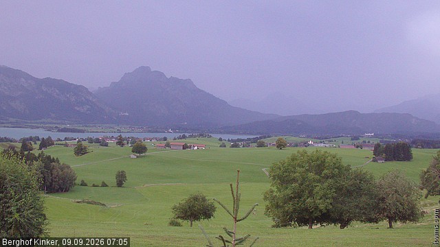 Archiv Foto Webcam Forggensee - Blick vom Berghof Kinker
