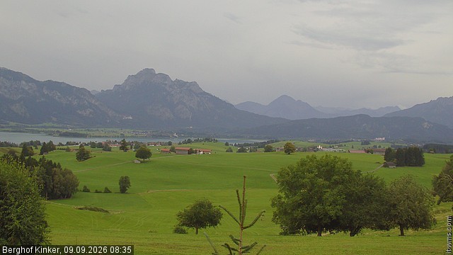 Archiv Foto Webcam Forggensee - Blick vom Berghof Kinker