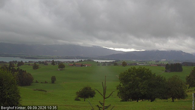 Archiv Foto Webcam Forggensee - Blick vom Berghof Kinker