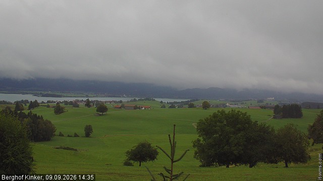Archiv Foto Webcam Forggensee - Blick vom Berghof Kinker