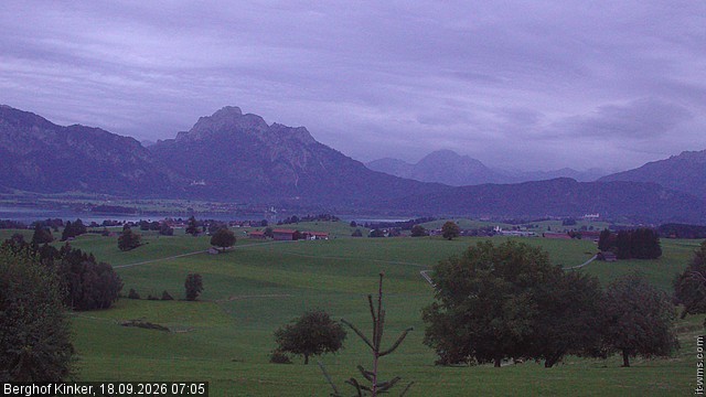 Archiv Foto Webcam Forggensee - Blick vom Berghof Kinker