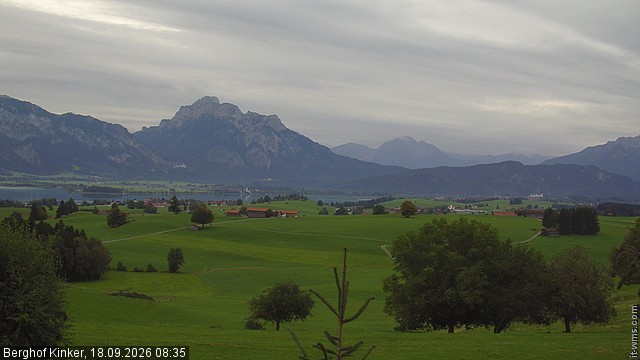 Archiv Foto Webcam Forggensee - Blick vom Berghof Kinker